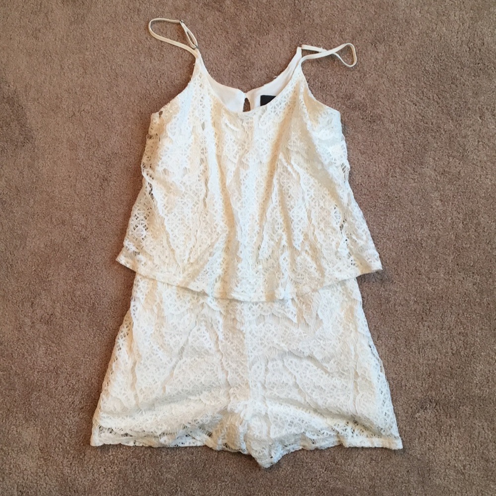 Mossimo Cream lace romper